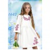 Платье детское белое (габардин) Заготовка для вышивки бисером или нитками Biser-Art 1642ба