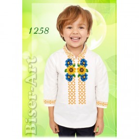 Рубашка для хлопчиків (габардин) Заготовка для вишивки бісером або нитками Biser-Art 1258ба-г