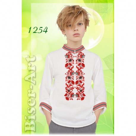 Сорочка для мальчиков (габардин) Заготовка для вышивки бисером или нитками Biser-Art 1254ба-г