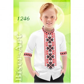 Рубашка для хлопчиків (габардин) Заготовка для вишивки бісером або нитками Biser-Art 1246ба-г