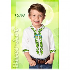 Рубашка для хлопчиків (габардин) Заготовка для вишивки бісером або нитками Biser-Art 1239ба-г