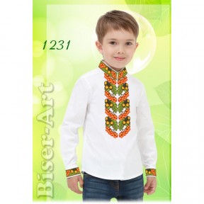 Рубашка для хлопчиків (габардин) Заготовка для вишивки бісером або нитками Biser-Art 1231ба-г