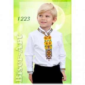 Рубашка для хлопчиків (габардин) Заготовка для вишивки бісером або нитками Biser-Art 1223ба-г