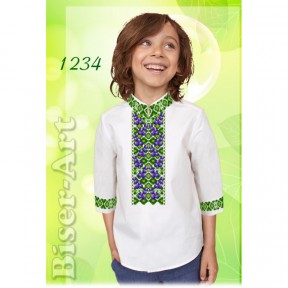 Сорочка для мальчиков (лён) Заготовка для вышивки бисером или нитками Biser-Art 1234ба-л