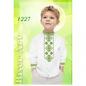 Сорочка для мальчиков (лён) Заготовка для вышивки бисером или нитками Biser-Art 1227ба-л