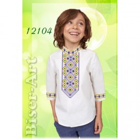 Сорочка для мальчиков (лён) Заготовка для вышивки бисером или нитками Biser-Art 12104ба-л