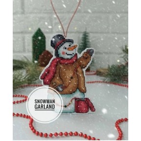 Набір для виготовлення іграшки Snowman Garland Затишні хрестики B004зх