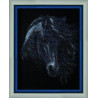 Набір для вишивки бісером Чарівна Мить Б-067 Чорний кінь фото