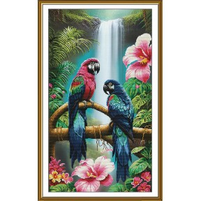 Красочные попугаи Набор для вышивания крестом Нова Слобода СР6266