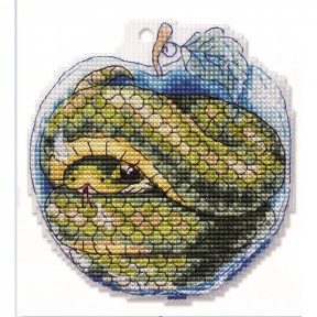 Змейка Набор для вышивки крестиком на пластиковой канве Alisena 8076а