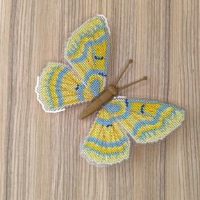 Iotaphora iridicolor. Бабочка Набор для вышивания крестом ArtInspirate BUT-79