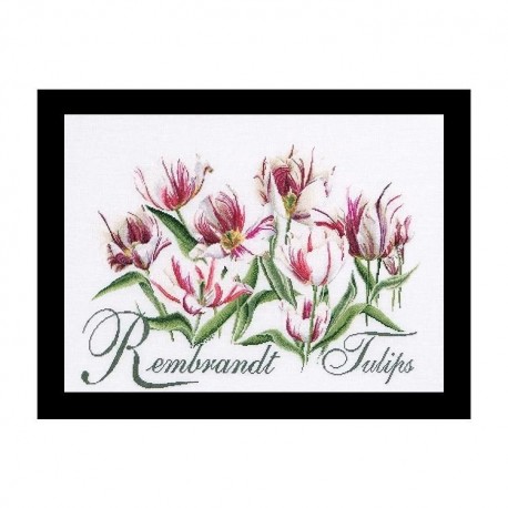 Rembrandt Tulips Linen Набір для вишивки хрестиком Thea Gouverneur gouverneur_447