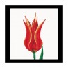 Red/Yellow Lily flowering tulip Linen Набор для вышивки крестом Thea Gouverneur gouverneur_515