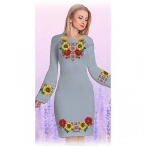 Платье (габардин) Заготовка для вышивки бисером или нитками Biser-Art 6008-15-г