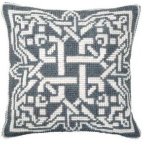 Набор для вышивки подушки Чарівна Мить РТ-175 Серый орнамент