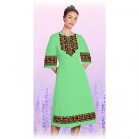 Платье (габардин) Заготовка для вышивки бисером или нитками Biser-Art 6071-17-г