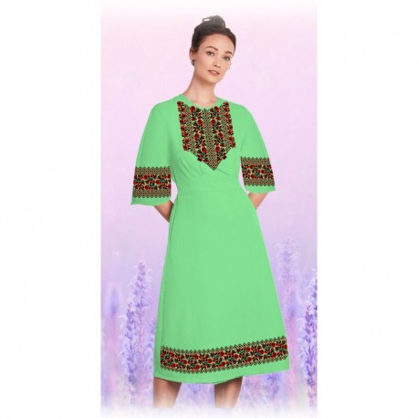 Платье (габардин) Заготовка для вышивки бисером или нитками Biser-Art 6071-17-г