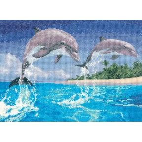 Дельфины Схема для вышивания крестом Heritage Crafts HC1084