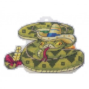 Змійка Набір для вишивання хрестиком на пластиковій канві Alisena 8079а