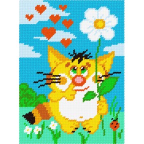 Мартовский кот Набор для вышивания по канве с рисунком Quick Tapestry TD-18