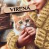 Дівчинка з котом Схема для вишивання бісером Virena А4Н_603