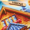 Пейзаж с домом в горах осенью Схема для вышивания бисером Virena А3Н_557