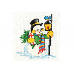 Набор для вышивки крестом Повитруля П1 032 Снеговик