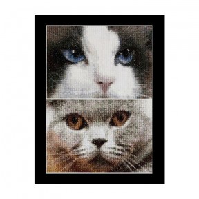 Cats Smokey + Blu Aida Набор для вышивки крестом Thea Gouverneur gouverneur_542A