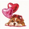 Valentine's Puppy Aida Набір для вишивання хрестиком Thea Gouverneur gouverneur_739A