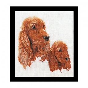 Spaniels Linen Набор для вышивки крестом Thea Gouverneur gouverneur_936