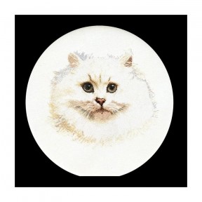 White Persian Cat Aida Набор для вышивки крестом Thea Gouverneur gouverneur_1045A