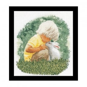 Boy & Rabbit Aida Набір для вишивання хрестиком Thea Gouverneur gouverneur_1046A