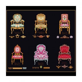 Six Chairs Black Aida Набір для вишивання хрестиком Thea Gouverneur gouverneur_3068.05