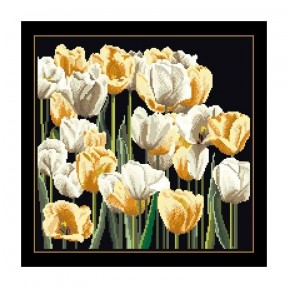 Tulips Black Aida Набір для вишивання хрестиком Thea Gouverneur gouverneur_3065.05