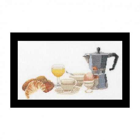 Morning Coffee Linen Набор для вышивки крестом Thea Gouverneur gouverneur_2095