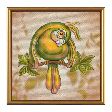 Набір для вишивання хрестом Нова Слобода СВ-5555 Зелений папуга
