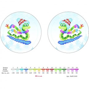 Новогодняя игрушка Схема для вышивки бисером Alisena SV-1049