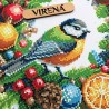 Новорічний вінок з пташкою Схема для вишивання бісером ТМ VIRENA КВ 3001