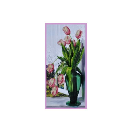 Набор для вышивания Картины Бисером Р-242 Тюльпаны на окне фото