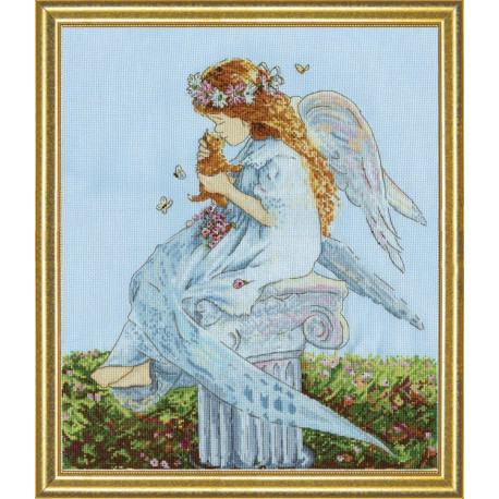 Набір для вишивання Design Works 2869 Angel with Kitten фото