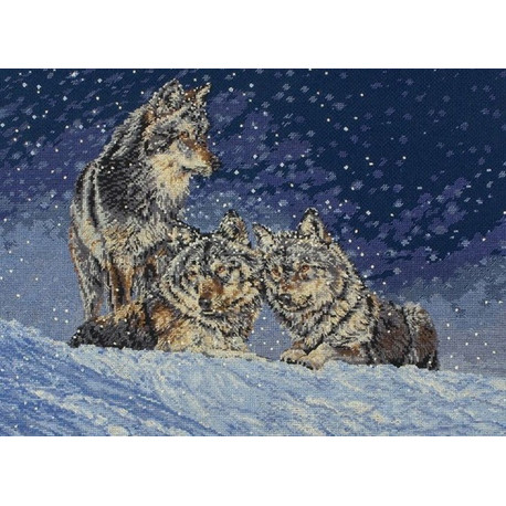 Набір для вишивання Anchor MAIA 01136 Wolves / Вовки фото