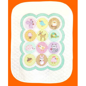 Набор для вышивания одеяла Dimensions 70-73559 Happi Woodland Baby Ouilt
