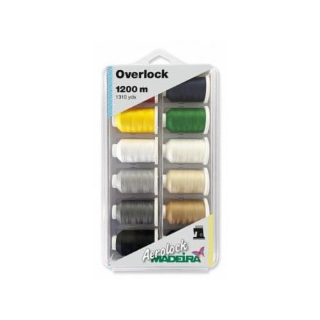 Набор армированных нитей Aerolock №125 Blister Box (12*1200 м) Madeira 8098