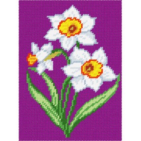 Букет нарциссов Набор для вышивания по канве с рисунком Quick Tapestry TD-52