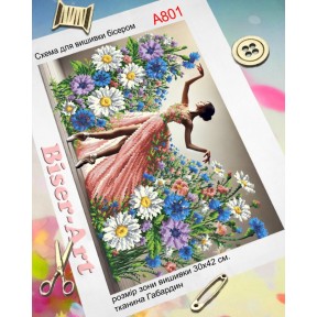 Танец с полевыми цветами Схема для вышивания бисером Biser-Art A801ба