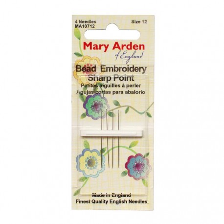 Short Beading №12 (4шт.) Набор коротких бисерных игл Mary Arden MA10712