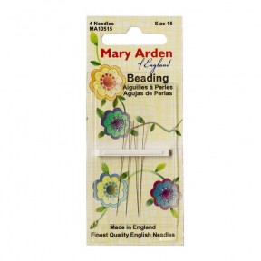 Beading №15 (4шт.) Набор бисерных игл (микробисер) Mary Arden MA10515