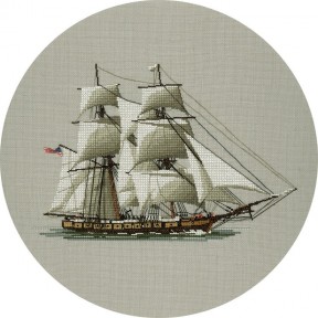 Высокий корабль Ниагара Схема для вышивания крестом Heritage Crafts HC245