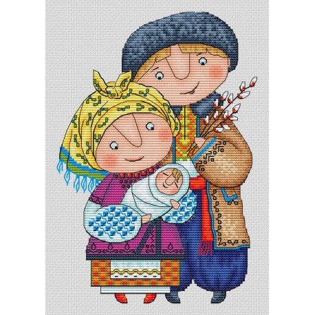 Вербна неділя. За мотивами малюнка Olga Chernykh Електронна схема для вишивання хрестиком КБ-0324СХ