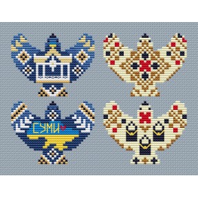 Птахи "Суми" Електронна схема для вишивання хрестиком КБ-0329СХ